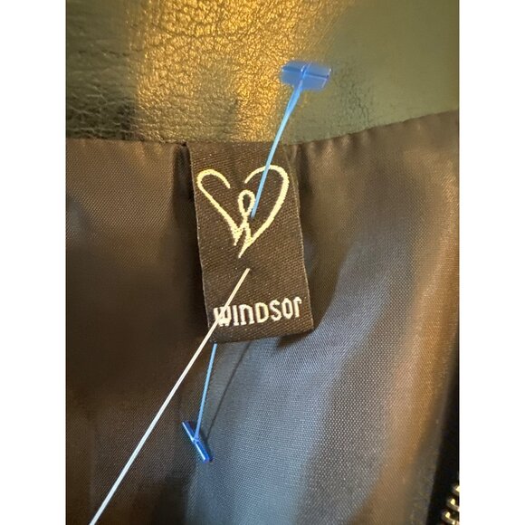 NWT Windsor Faux Black Leather Mini Skirt Zippers Goth Biker Chic Dark Women S - Picture 8 of 8